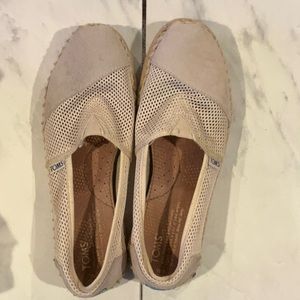 Classic Natural Mesh Toms Flats